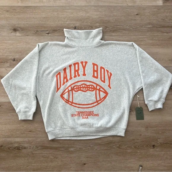 NWT Dairy Boy Study Break State Champs Rollneck in Champion Orange - Picture 4 of 16